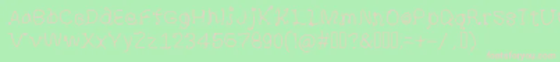 ShineStarCurlsMs Font – Pink Fonts on Green Background