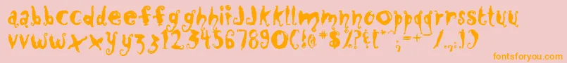 Closm1 Font – Orange Fonts on Pink Background