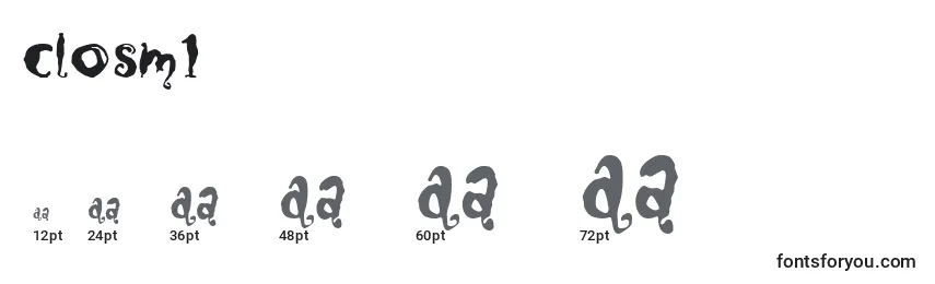 Closm1 Font Sizes