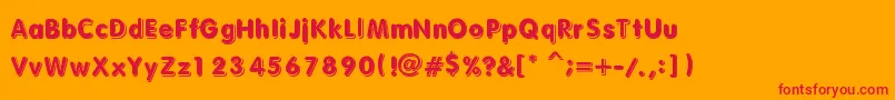 Solid3D Font – Red Fonts on Orange Background