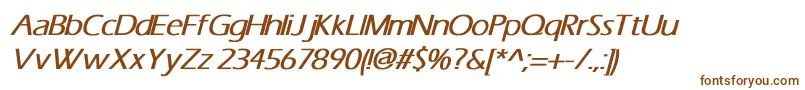 TiliBoldItalic-fontti – ruskeat fontit valkoisella taustalla