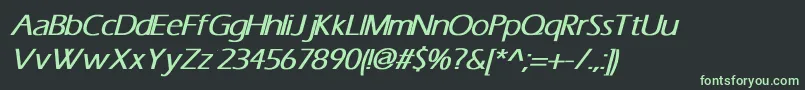 Шрифт TiliBoldItalic – зелёные шрифты на чёрном фоне
