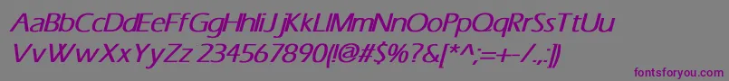 Шрифт TiliBoldItalic – фиолетовые шрифты на сером фоне