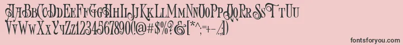 ArtVictorian Font – Black Fonts on Pink Background