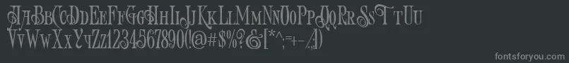 ArtVictorian Font – Gray Fonts on Black Background