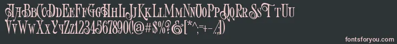ArtVictorian Font – Pink Fonts on Black Background