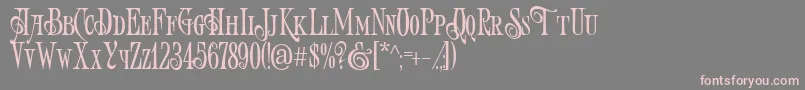 ArtVictorian Font – Pink Fonts on Gray Background