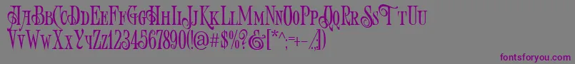 ArtVictorian Font – Purple Fonts on Gray Background