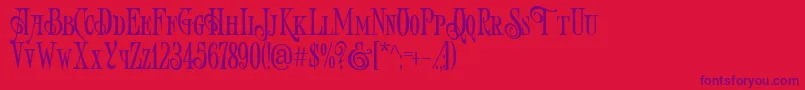 ArtVictorian Font – Purple Fonts on Red Background