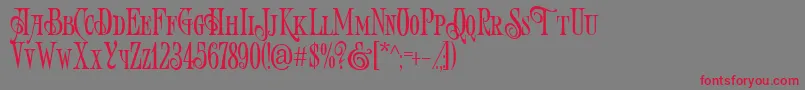 ArtVictorian Font – Red Fonts on Gray Background