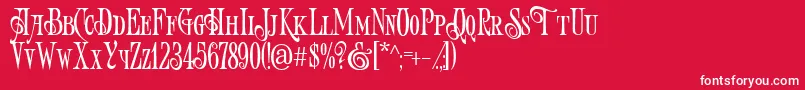 ArtVictorian Font – White Fonts on Red Background