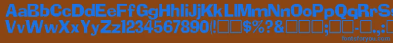 フォントAddledRegular – 茶色の背景に青い文字