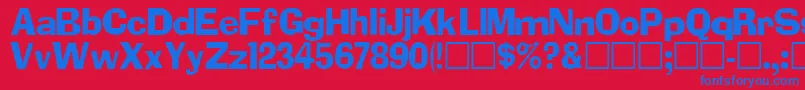 AddledRegular Font – Blue Fonts on Red Background
