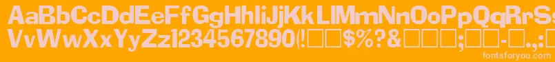 AddledRegular Font – Pink Fonts on Orange Background