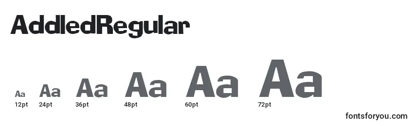 Размеры шрифта AddledRegular
