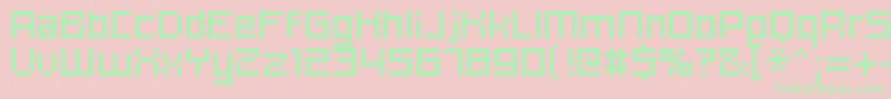 Hooge0655 Font – Green Fonts on Pink Background