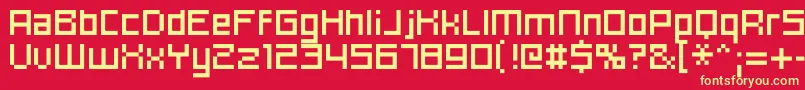 Hooge0655 Font – Yellow Fonts on Red Background