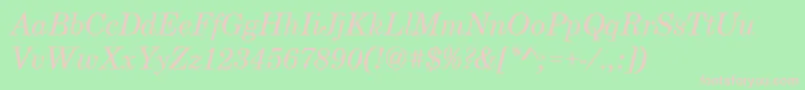 CenturyschtItalic Font – Pink Fonts on Green Background
