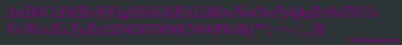 CenturyschtItalic Font – Purple Fonts on Black Background