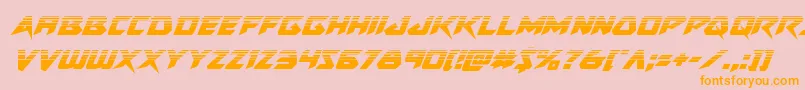 Skirmisherhalfital Font – Orange Fonts on Pink Background