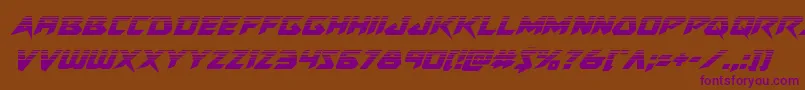 Skirmisherhalfital Font – Purple Fonts on Brown Background