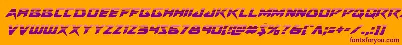 Skirmisherhalfital Font – Purple Fonts on Orange Background