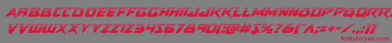 Skirmisherhalfital Font – Red Fonts on Gray Background