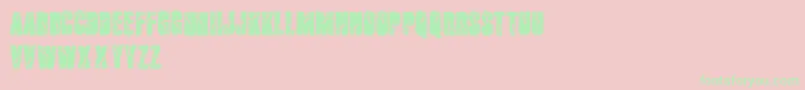Cutter Font – Green Fonts on Pink Background
