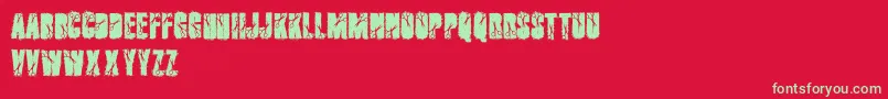 Шрифт Cutter – зелёные шрифты на красном фоне