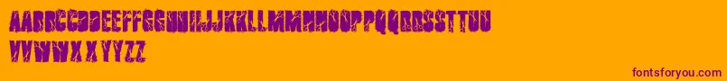 フォントCutter – オレンジの背景に紫のフォント