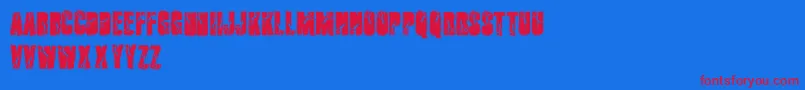フォントCutter – 赤い文字の青い背景