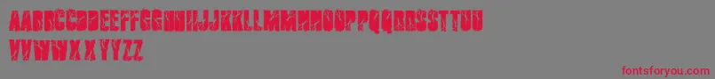 Cutter Font – Red Fonts on Gray Background