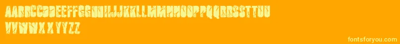 Cutter Font – Yellow Fonts on Orange Background