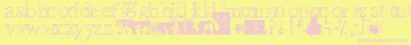 DevotionAndDesireBayside Font – Pink Fonts on Yellow Background