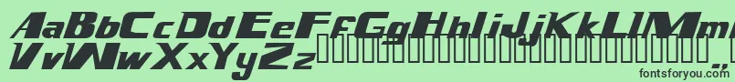 Magnump.I. Font – Black Fonts on Green Background