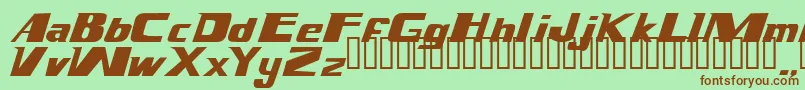 Magnump.I. Font – Brown Fonts on Green Background