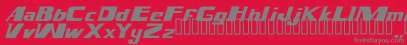 Magnump.I. Font – Gray Fonts on Red Background