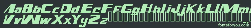 Magnump.I. Font – Green Fonts on Black Background