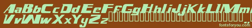 Magnump.I. Font – Green Fonts on Brown Background