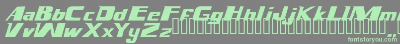 Magnump.I. Font – Green Fonts on Gray Background