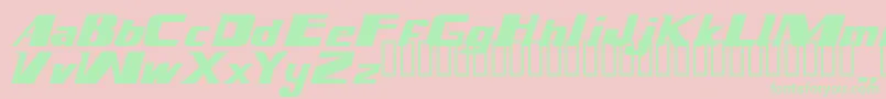 Magnump.I. Font – Green Fonts on Pink Background