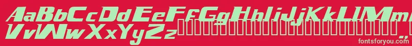 Magnump.I. Font – Green Fonts on Red Background