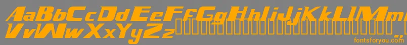Magnump.I. Font – Orange Fonts on Gray Background