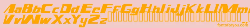 Magnump.I. Font – Orange Fonts on Pink Background