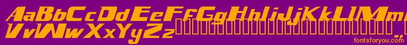 Magnump.I. Font – Orange Fonts on Purple Background