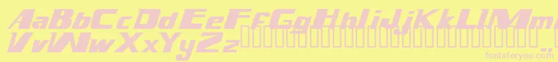 Magnump.I. Font – Pink Fonts on Yellow Background