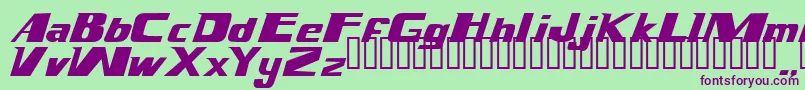 Magnump.I. Font – Purple Fonts on Green Background