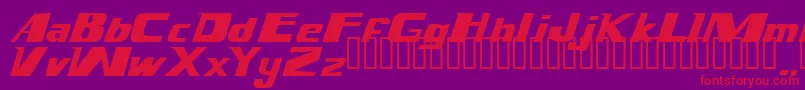 Magnump.I. Font – Red Fonts on Purple Background