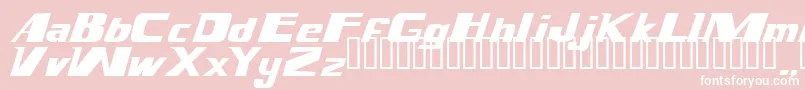 Magnump.I. Font – White Fonts on Pink Background