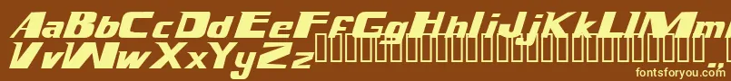 Magnump.I. Font – Yellow Fonts on Brown Background